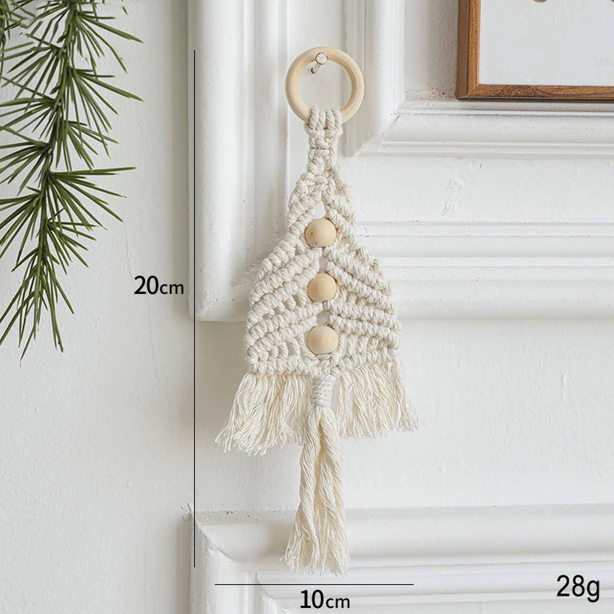 Colorful Woven Bell Christmas Door Wall Hanging