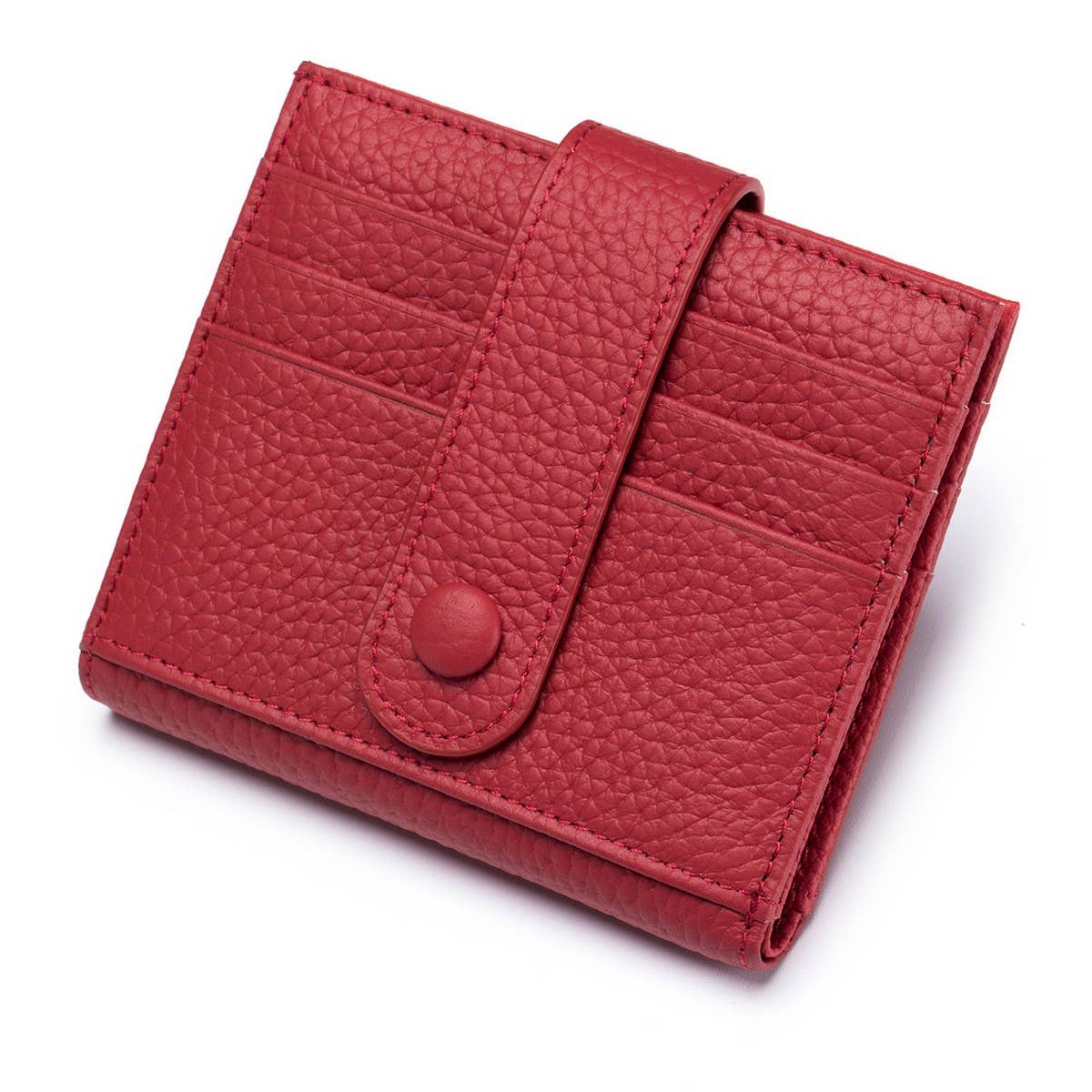 COWHIDE LEATHER SHORT ULTRA-THIN SMALL WALLET_CWAB3817