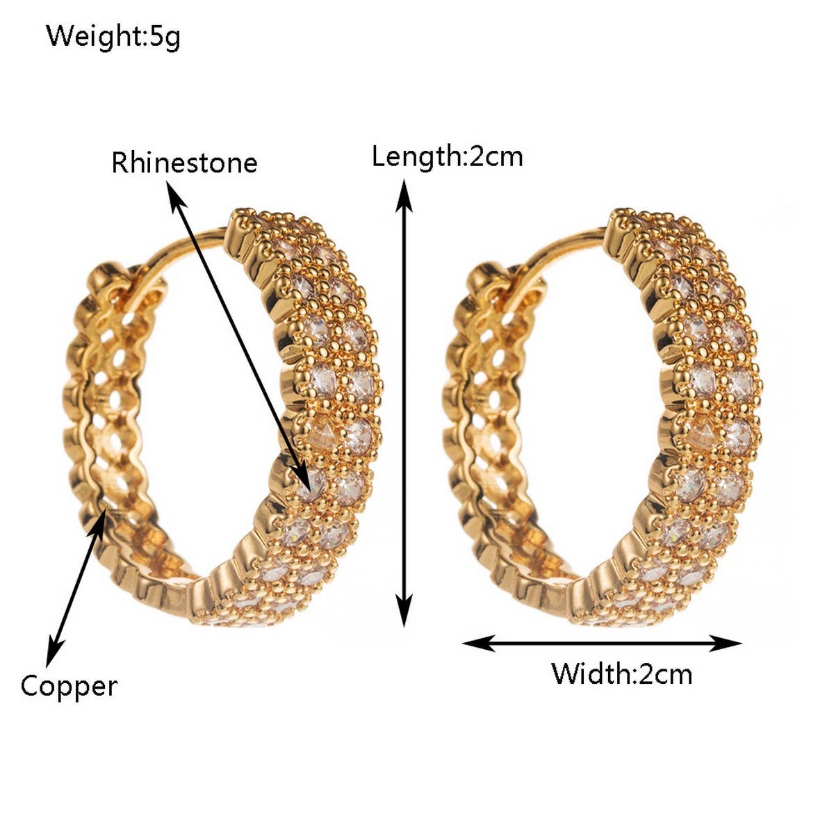 Minimalist Gold-Plated Hoop Earrings for Women