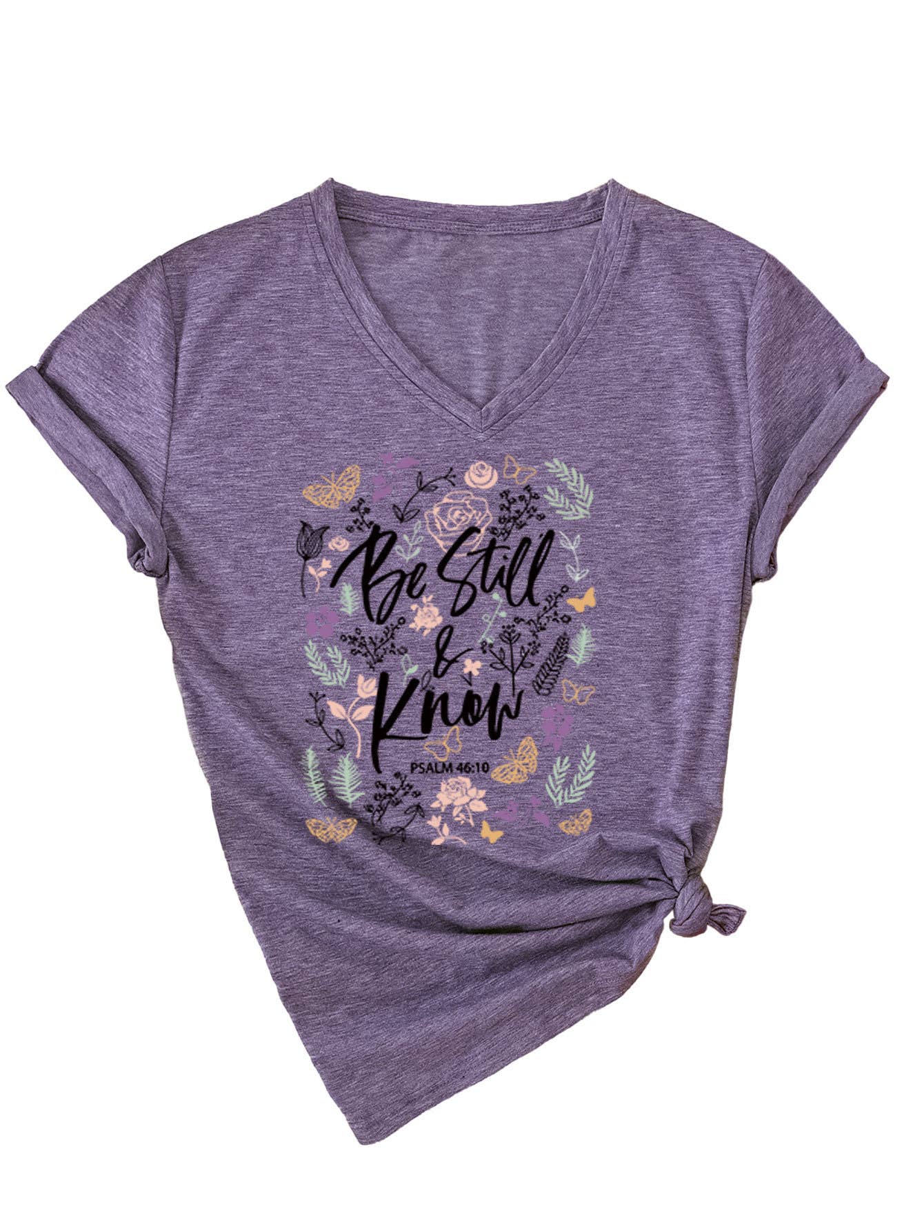 V-neck be still know short-sleeved T-shirt