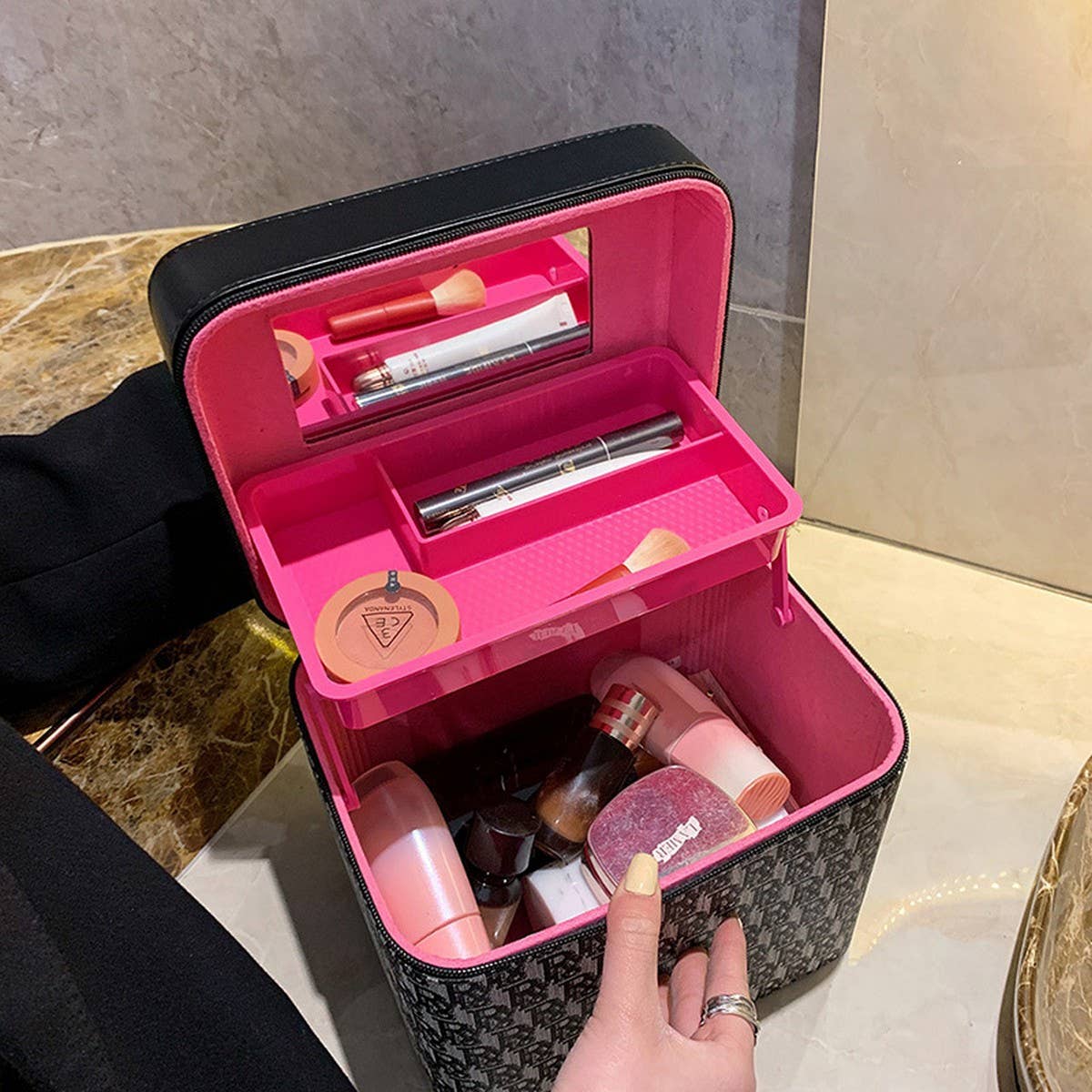 NEW DOUBLE-LAYER LARGE CAPACITY COSMETIC BAG_CWAB4495