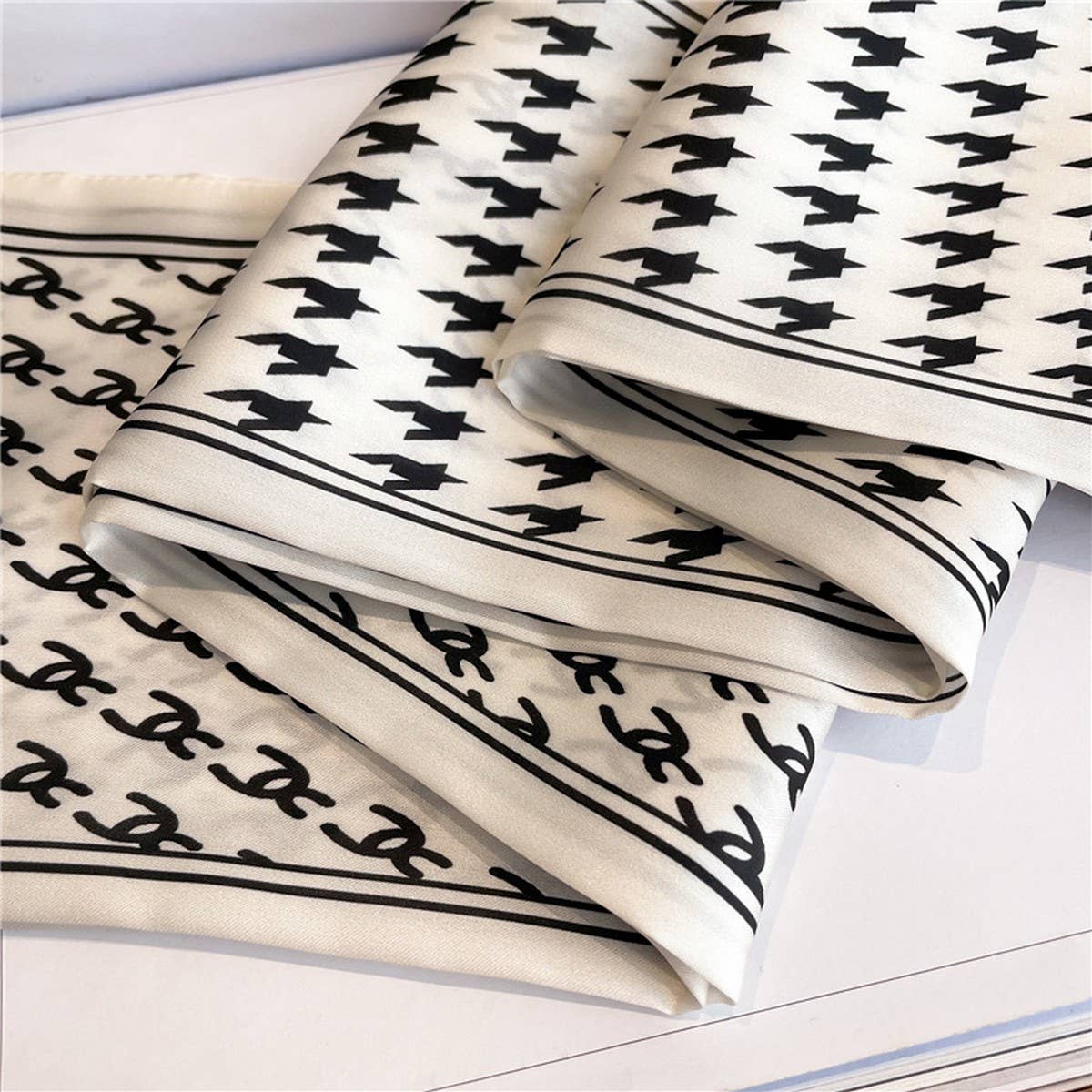 Skinny Silk Scarf for Hair, Neck or Bag Wrap_CWASC1512🎗️