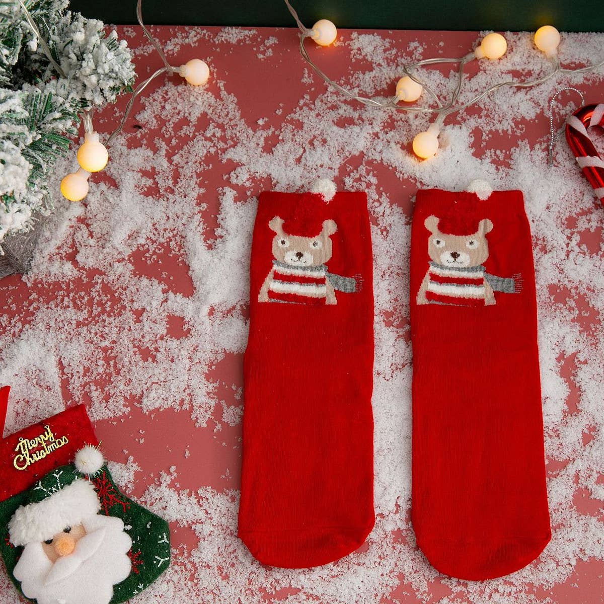 CHRISTMAS SOCKS ELK OLD MAN SOCKS