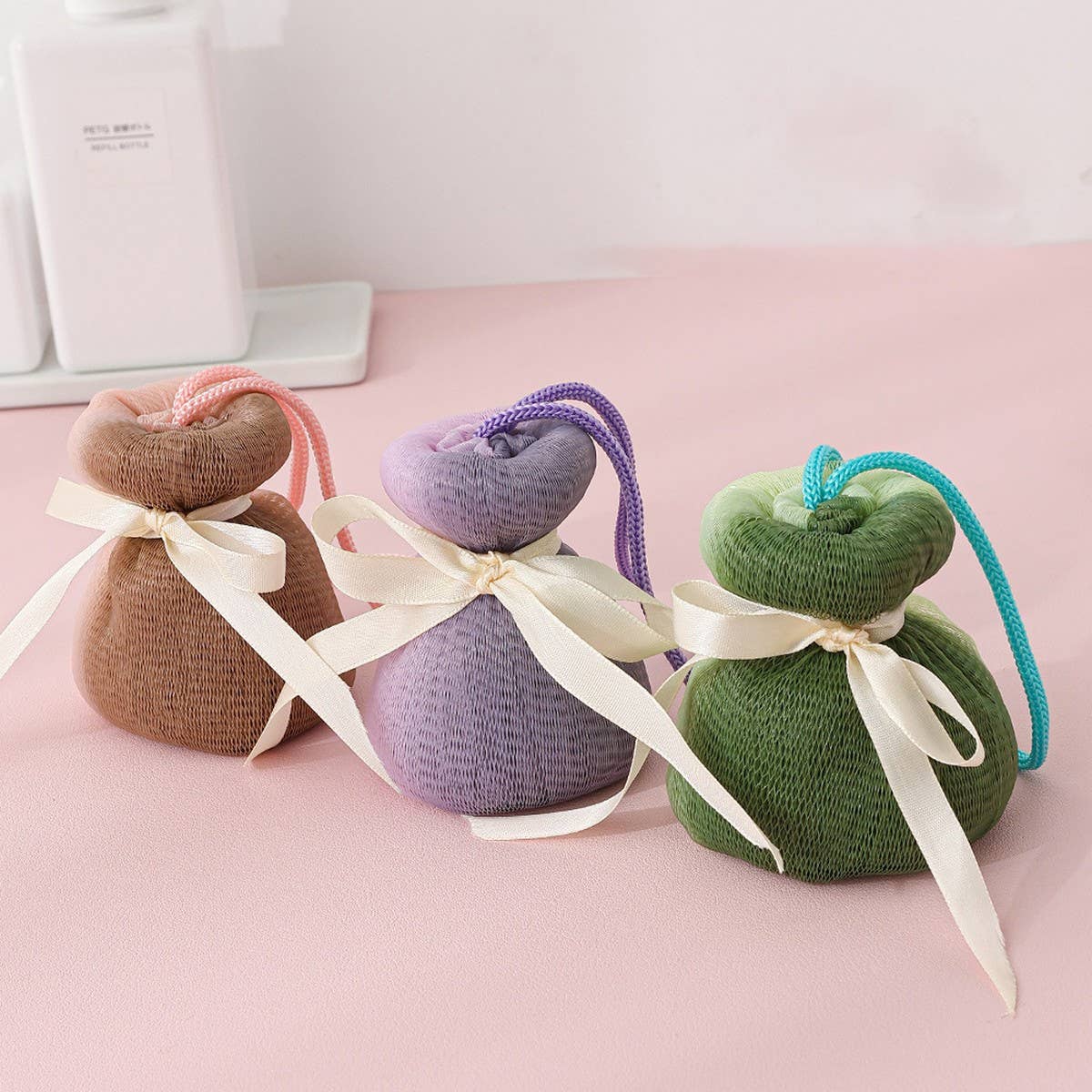 BATH POUF THICKENED TWO-COLOR BATH BALL_CWMM3368