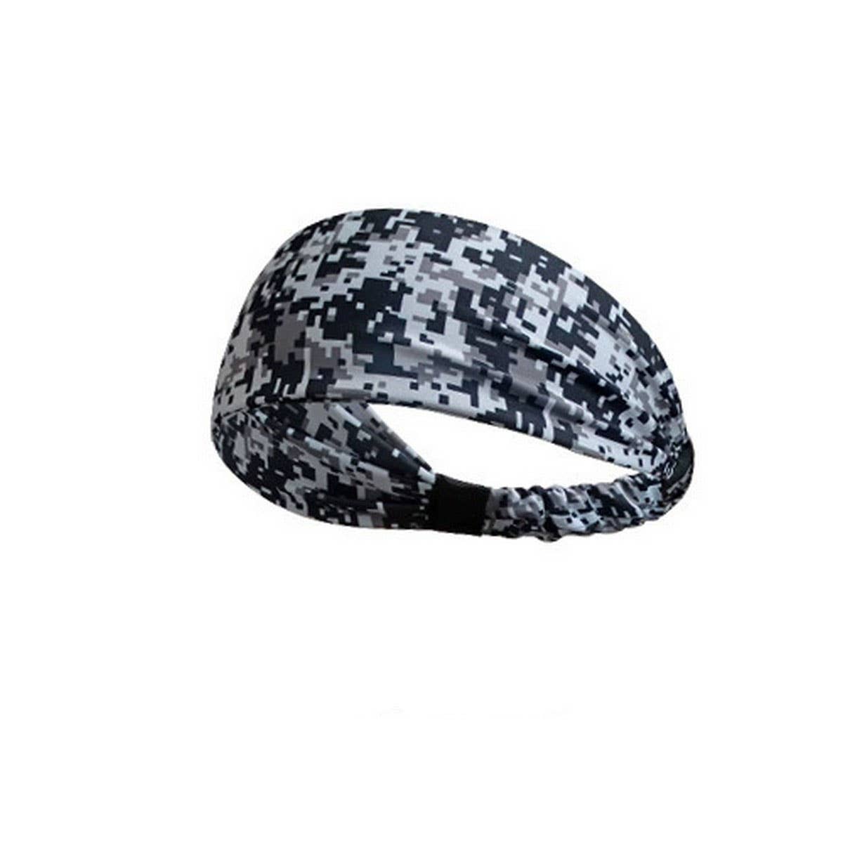 Wide Printed Sports Headband for Yoga & Workouts