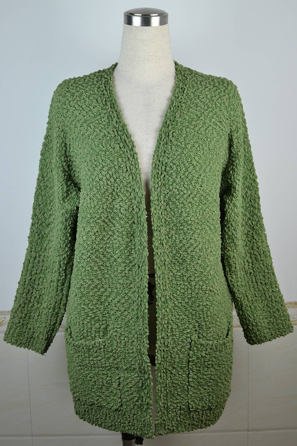 CWOSWL1044_Long Sleeve Open Front Long Cardigan Sweater