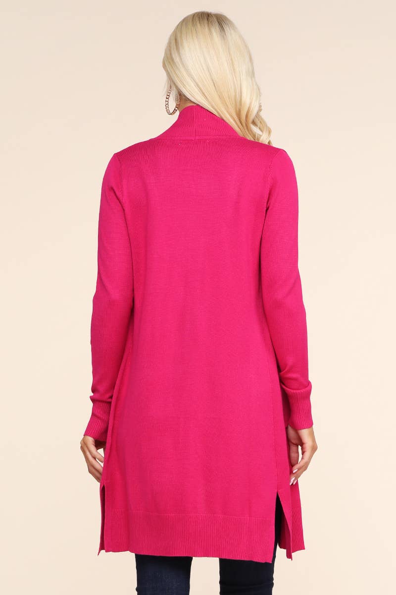 AWOCAL311_LONG SLEEVE OPEN FRONT CARDIGAN WITH SIDE POCKETS