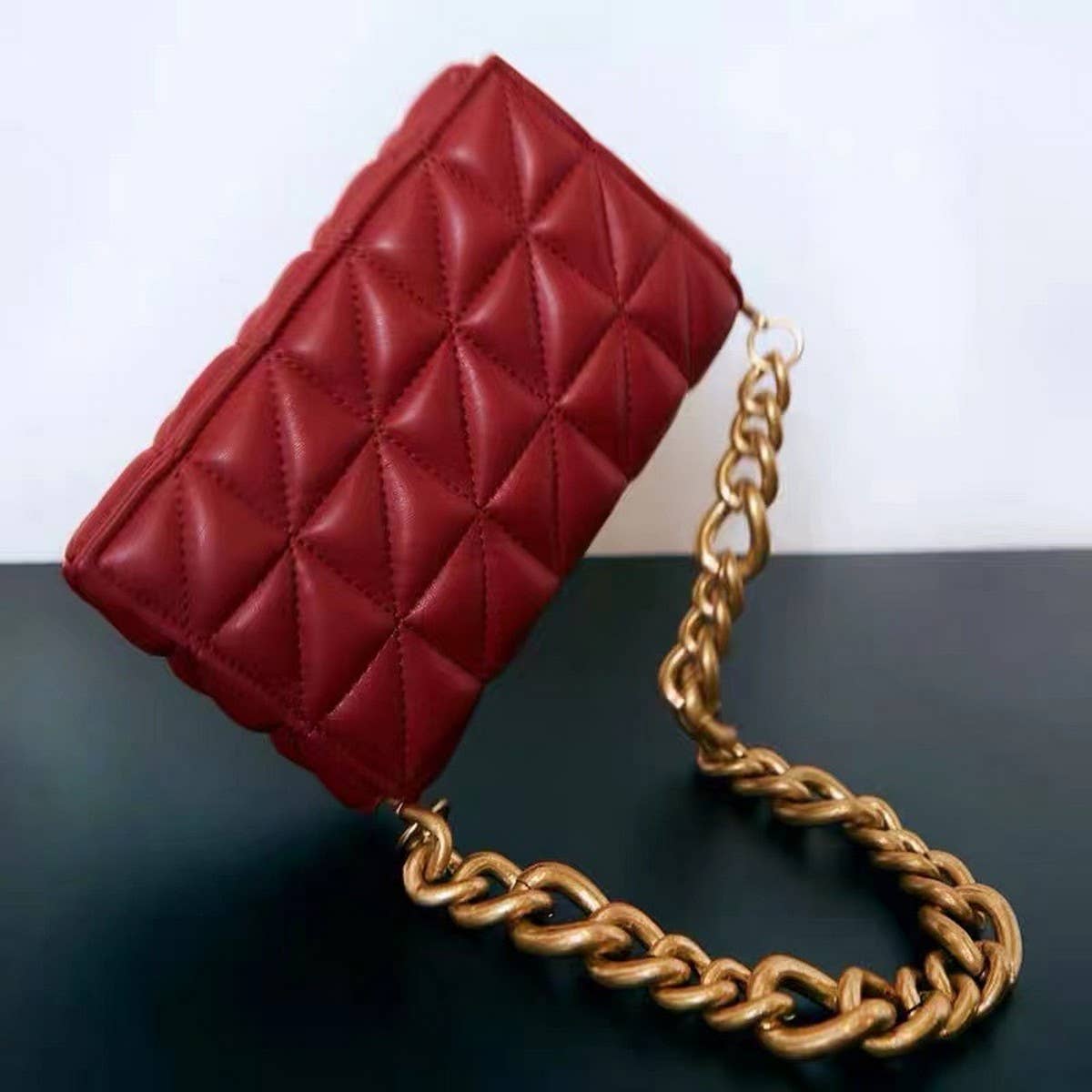 POPULAR THICK CHAIN CROSSBODY SHOULDER DIAMOND BAG_CWAB3422