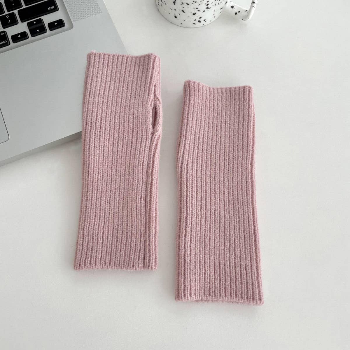 VERSATILE KNITTED WARM VERTICAL STRIPED GLOVES_CWAG0142