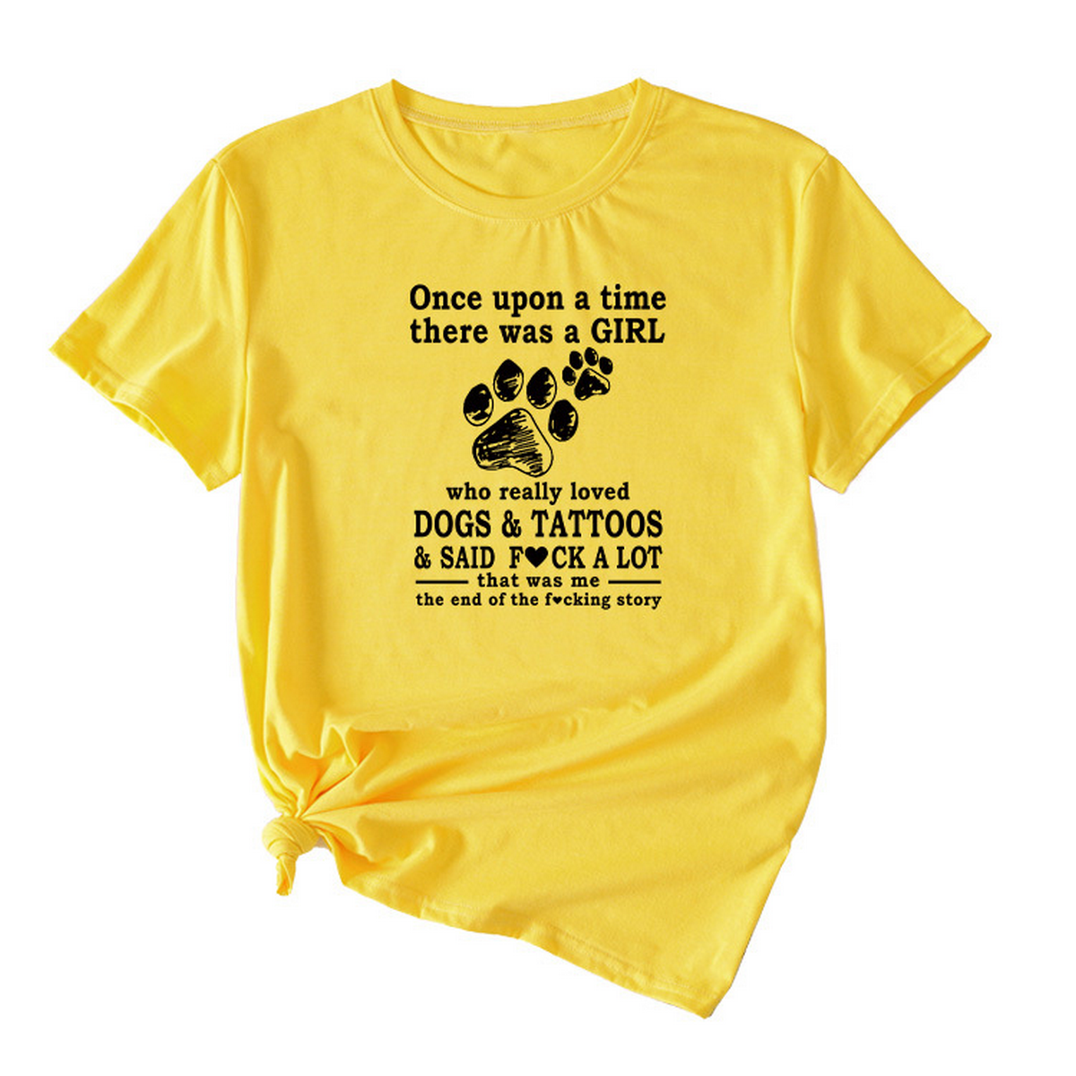 Women's Casual Tee ? Letter Graphic Print