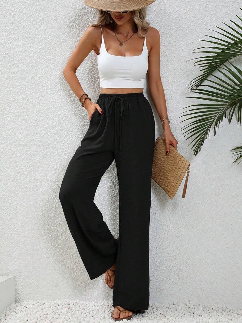 All-in-one floor-length straight leg pants