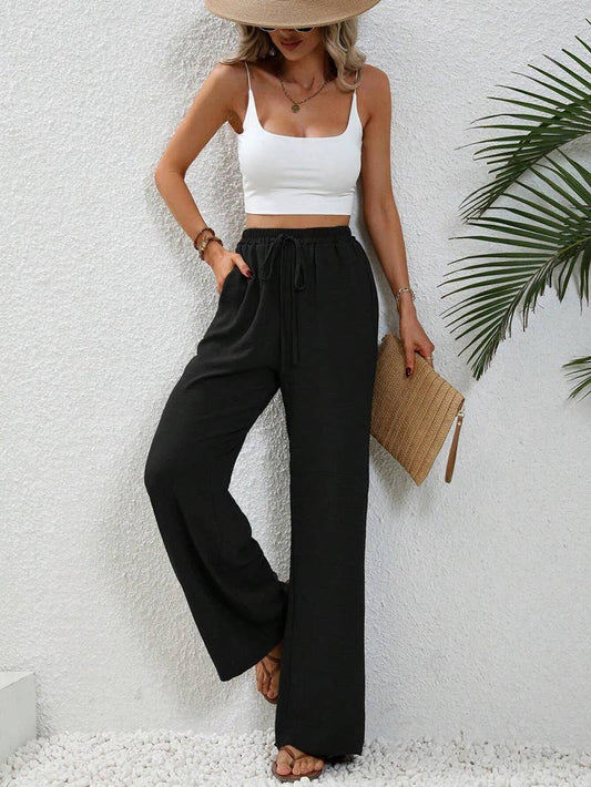 All-in-one floor-length straight leg pants