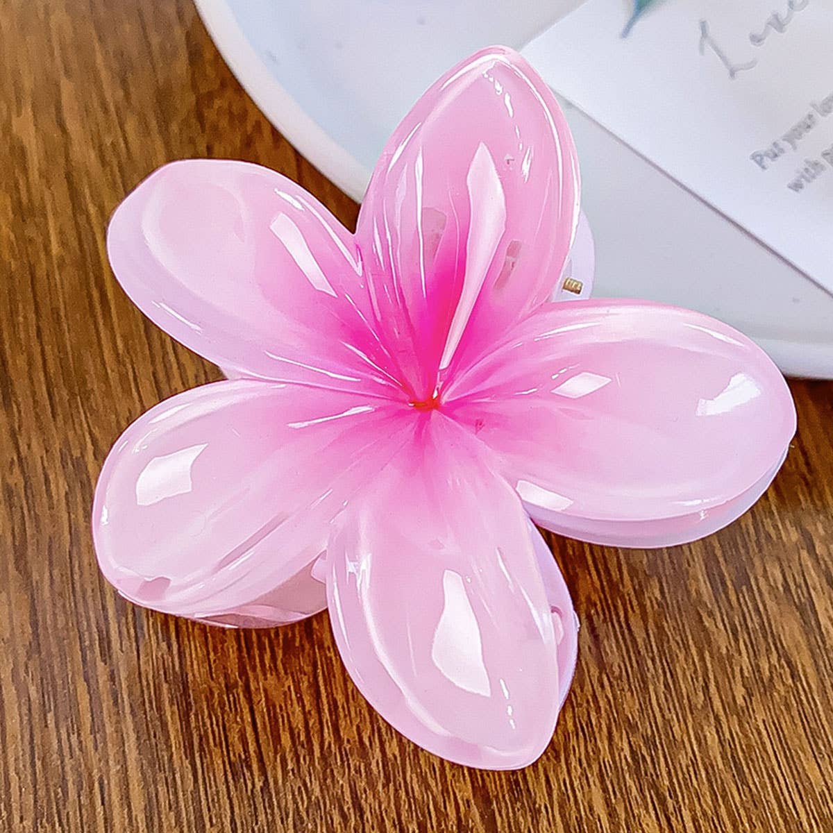 Frangipani hand-held vintage flower hair clips