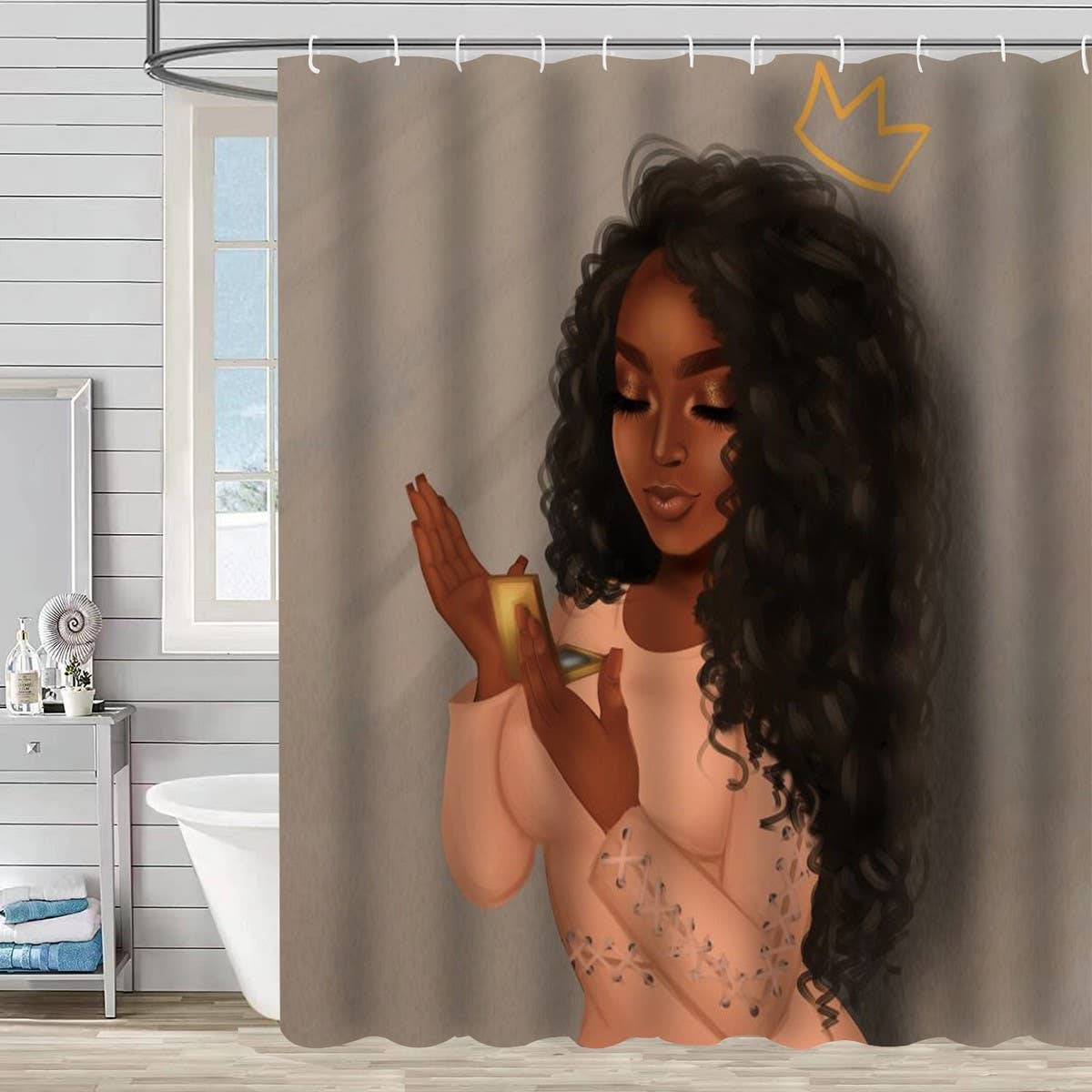 DIGITAL PRINTING BATHROOM SHOWER CURTAIN