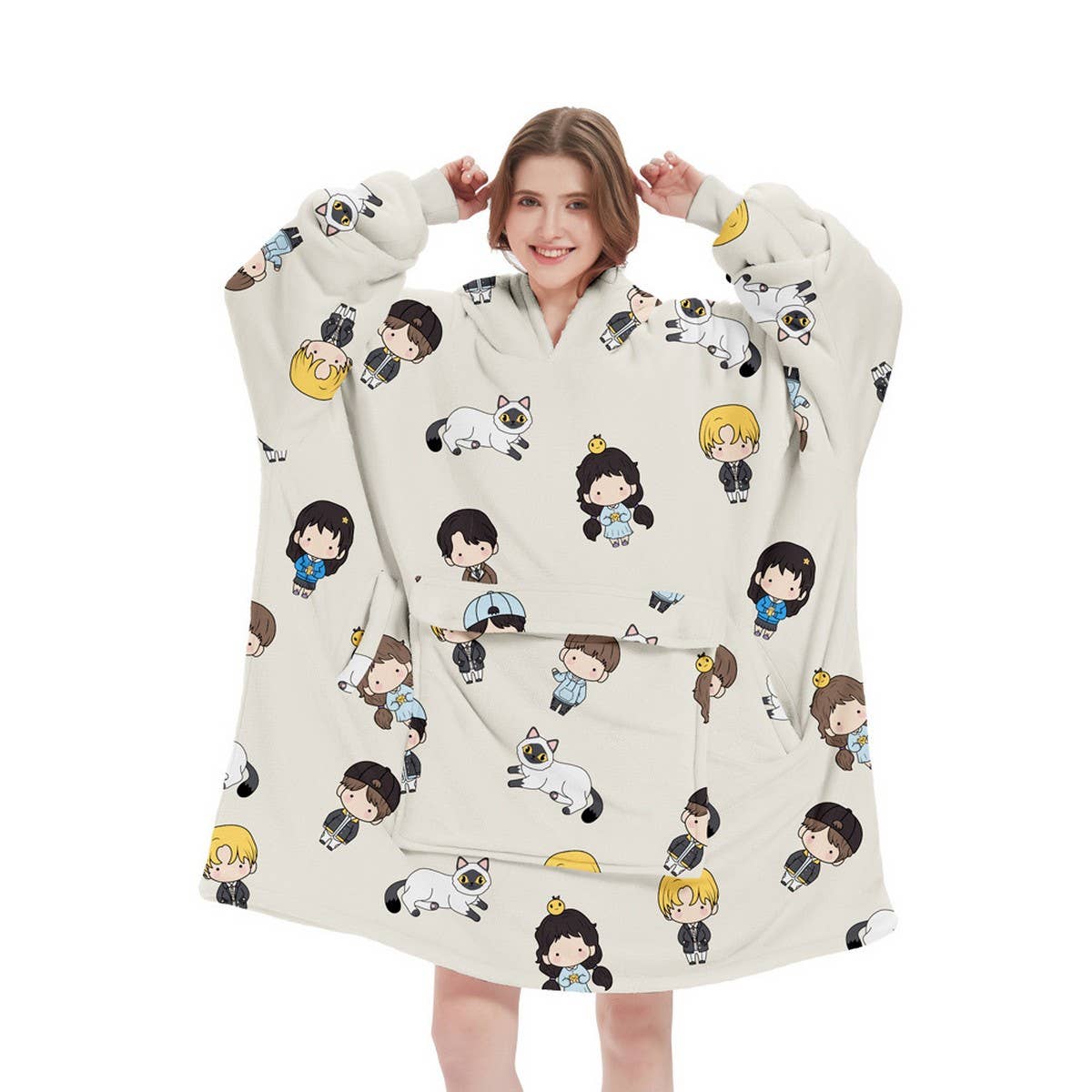 Pullover Hoodie Blanket for Outdoor & TV Lounging_CWAHA6526