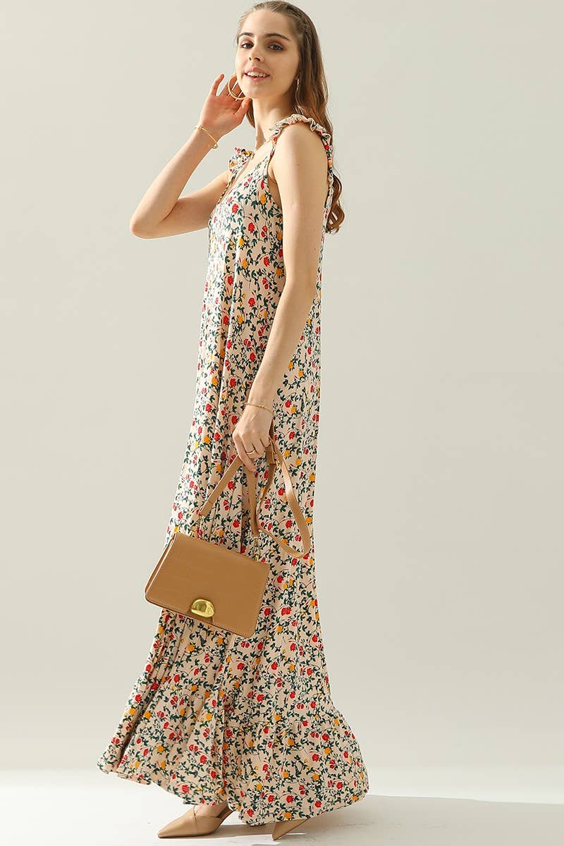 CWDMD772_RUFFLE DETAILED SLEEVELESS MAXI DRESS