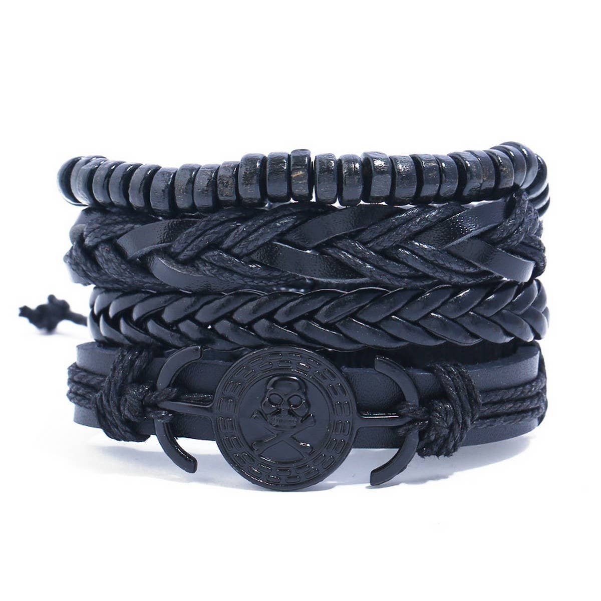 MEN'S PUNK SIMPLE RETRO SET BRACELET