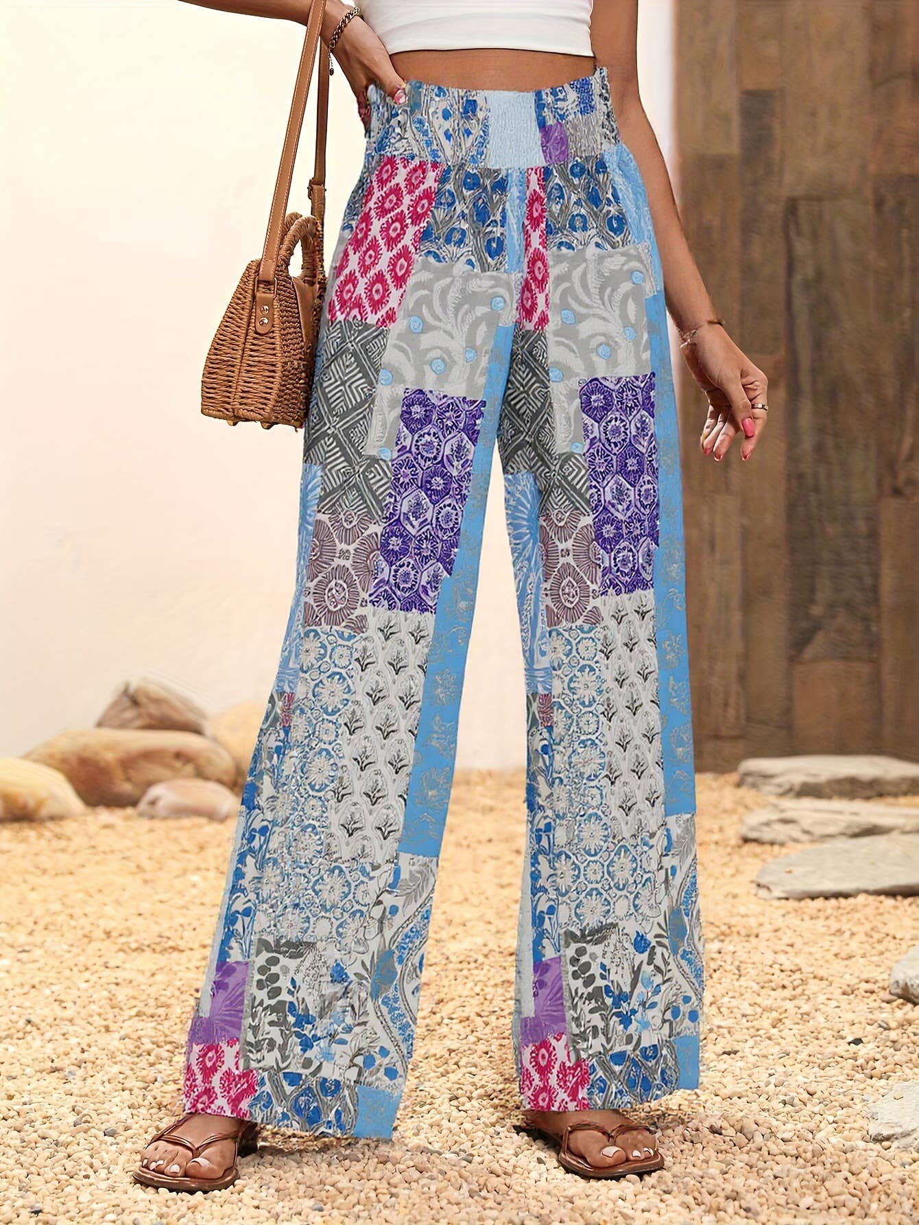 TIGHT-WAISTED STRAIGHT-LEG WIDE-LEG PANTS_CWBLP00980