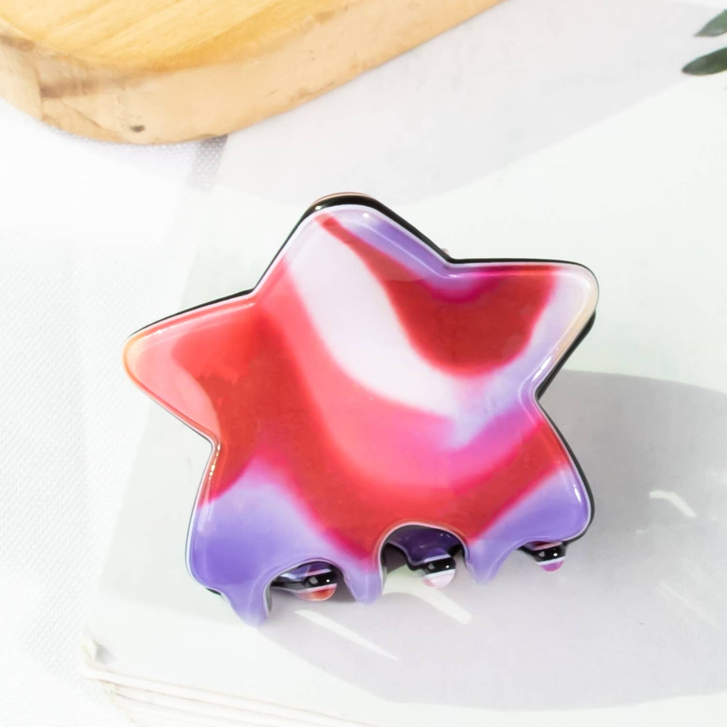 RAINBOW STAR HAIR CLAW CLIP SMALL_CWAHA0325