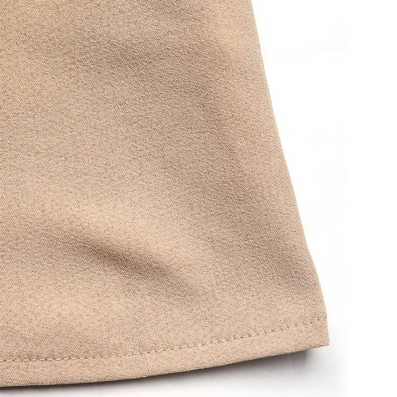 Solid-color casual lace-up V-neck stylish shirt