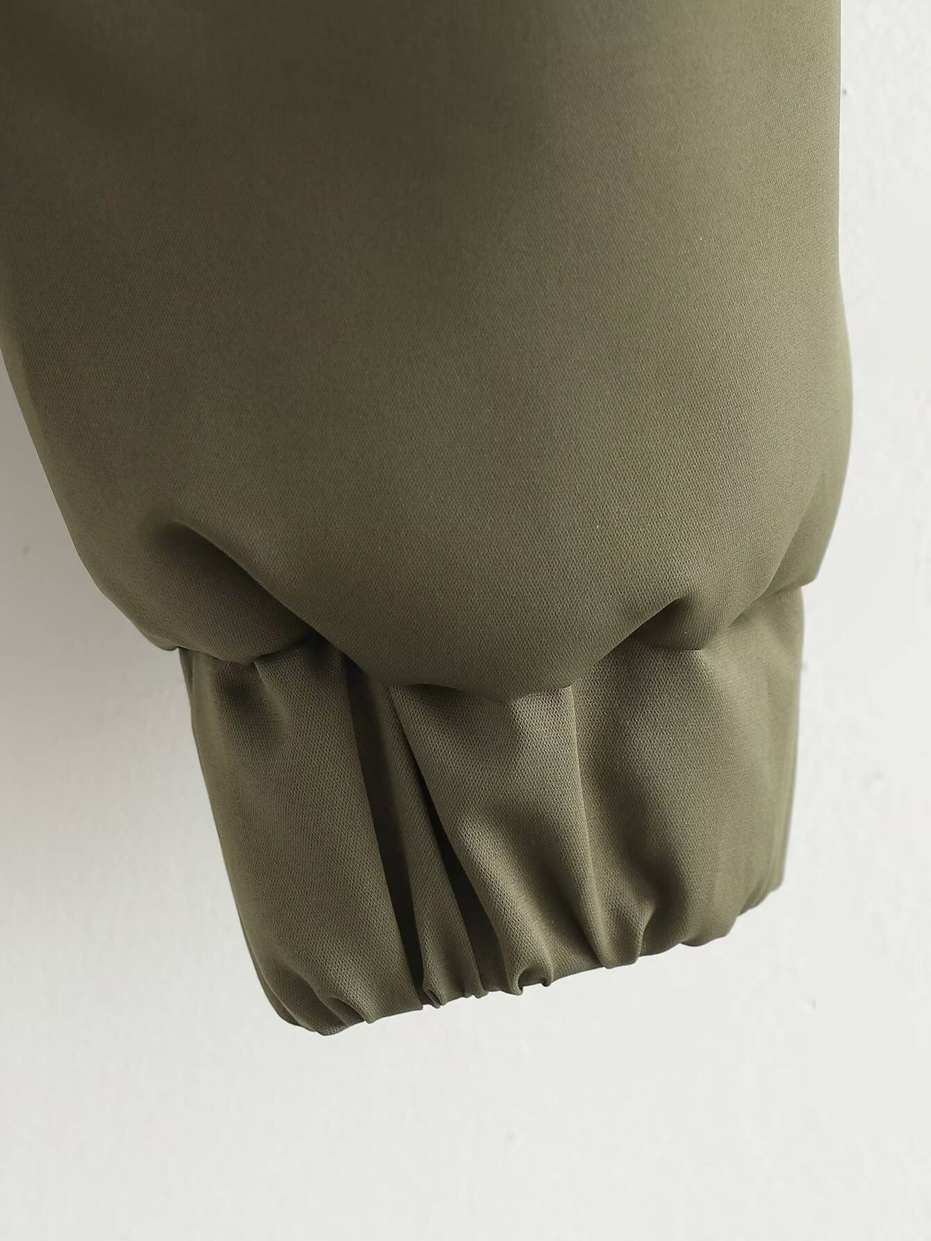 SOLID COLOR ZIP-UP AIR FORCE JACKET WITH POCKETS