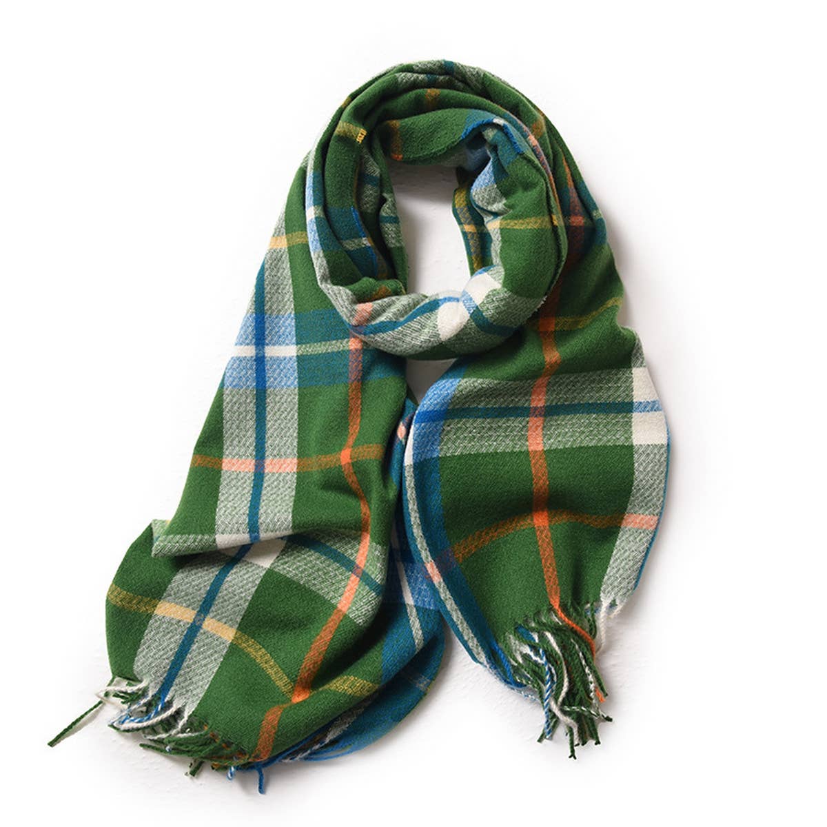Women's Double Face Plaid Scarf - Winter Warmth