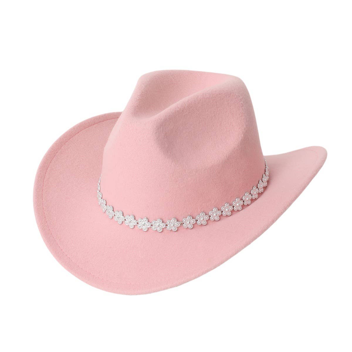 Western Party Felt Fedora Hat for Men and Women_CWAH3638