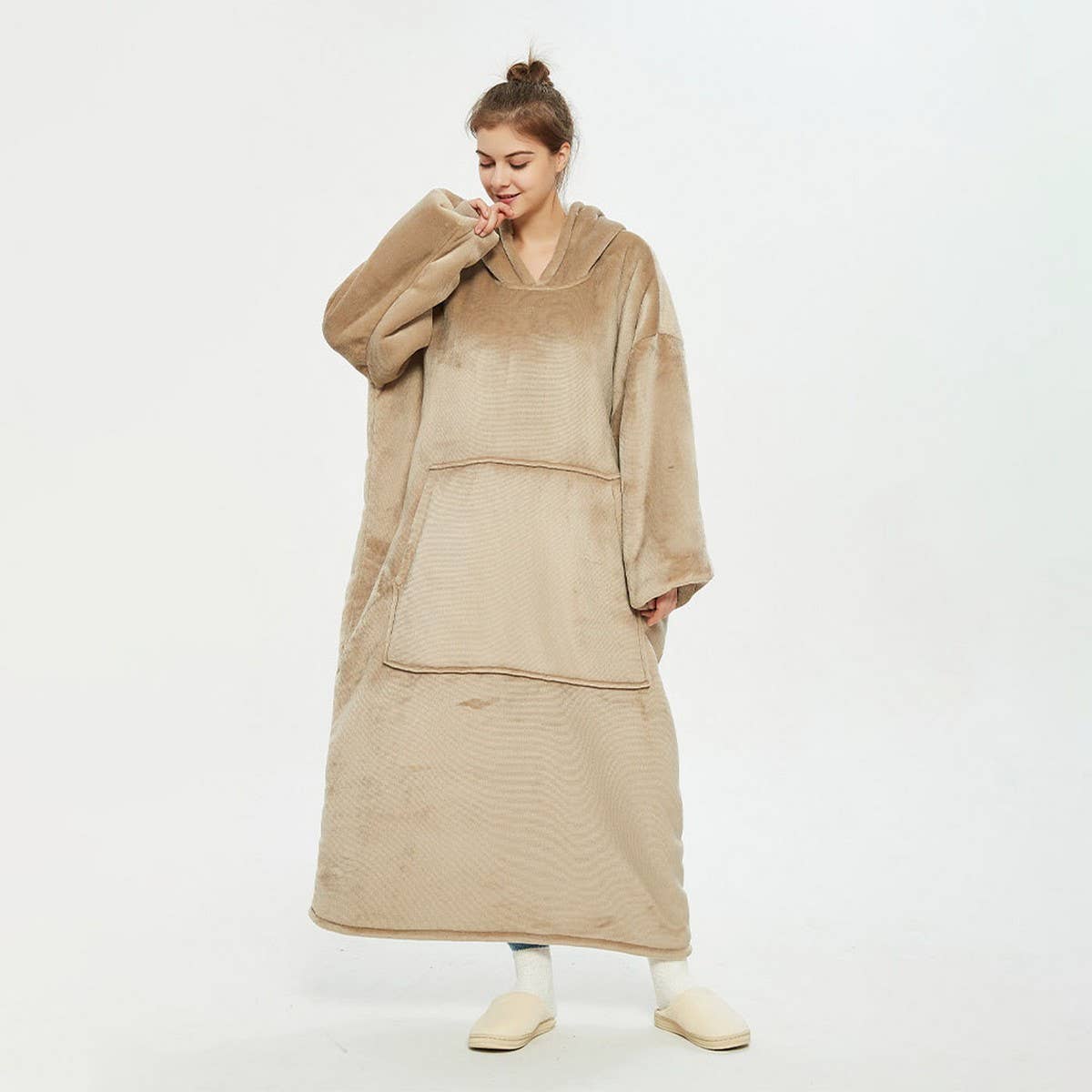 Plus Size Long Pullover Hoodie Blanket for Winter_CWAHA6527