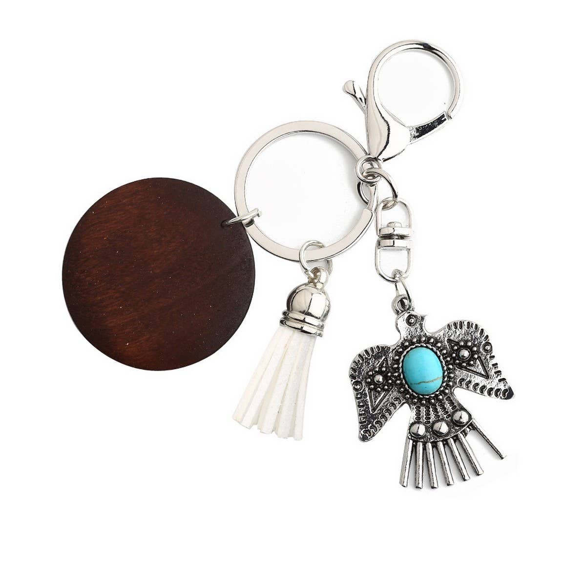 Boho Western Eagle Keychain with Alloy Pendant_CWAB5086
