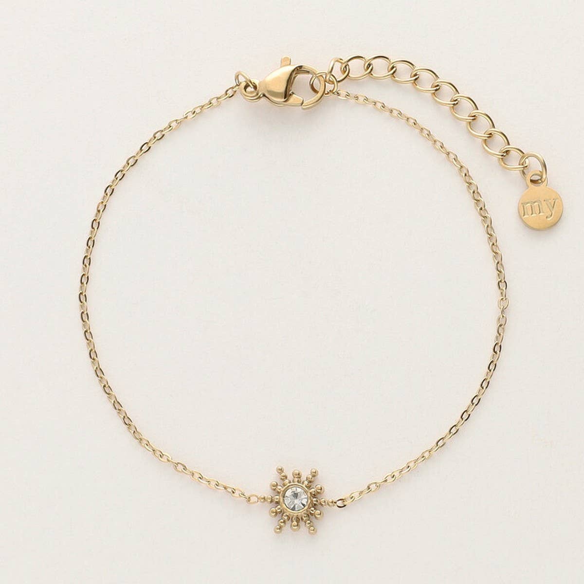 Heart-plated high-grade zircon bracelet