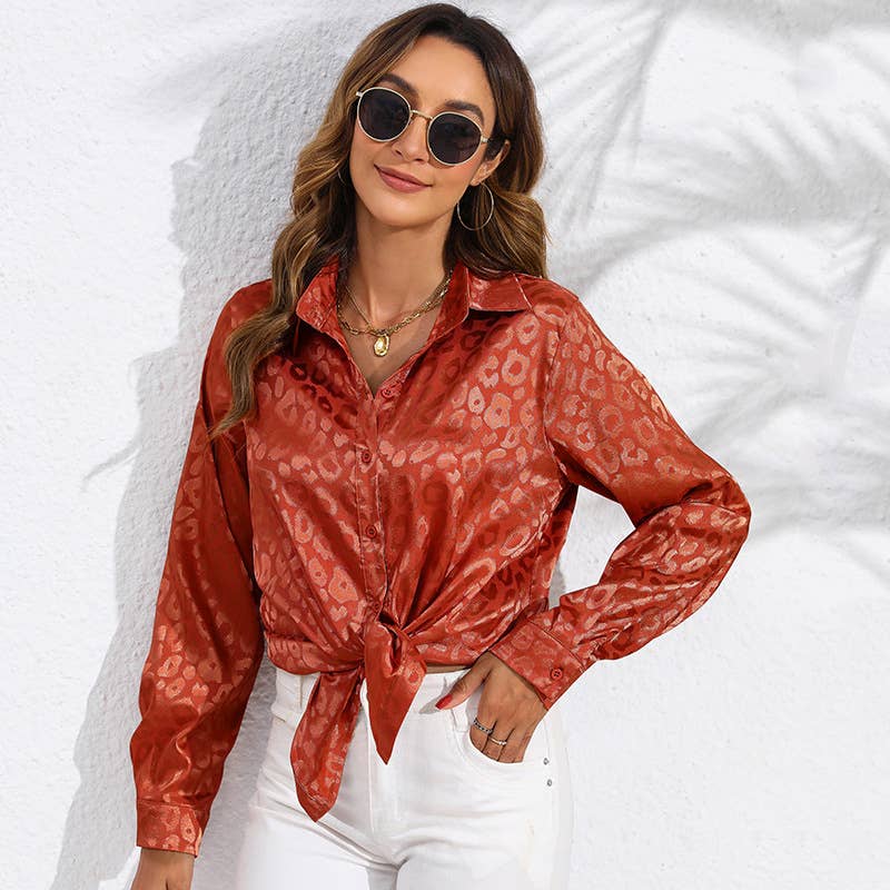 Women's satin fancy shirt