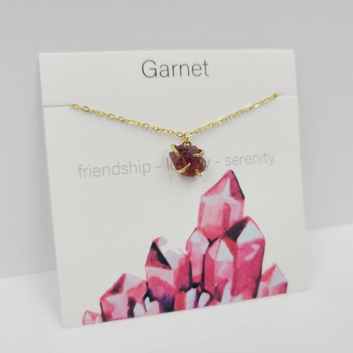 IRREGULAR FOUR CLAW NATURAL STONE NECKLACE