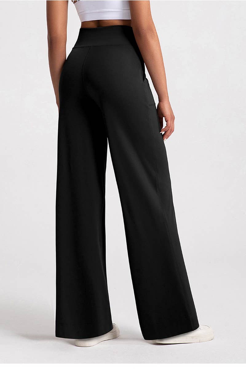 CWBLP1510_LOOSE STRAIGHT DRAWSTRING SPORTS YOGA PANTS