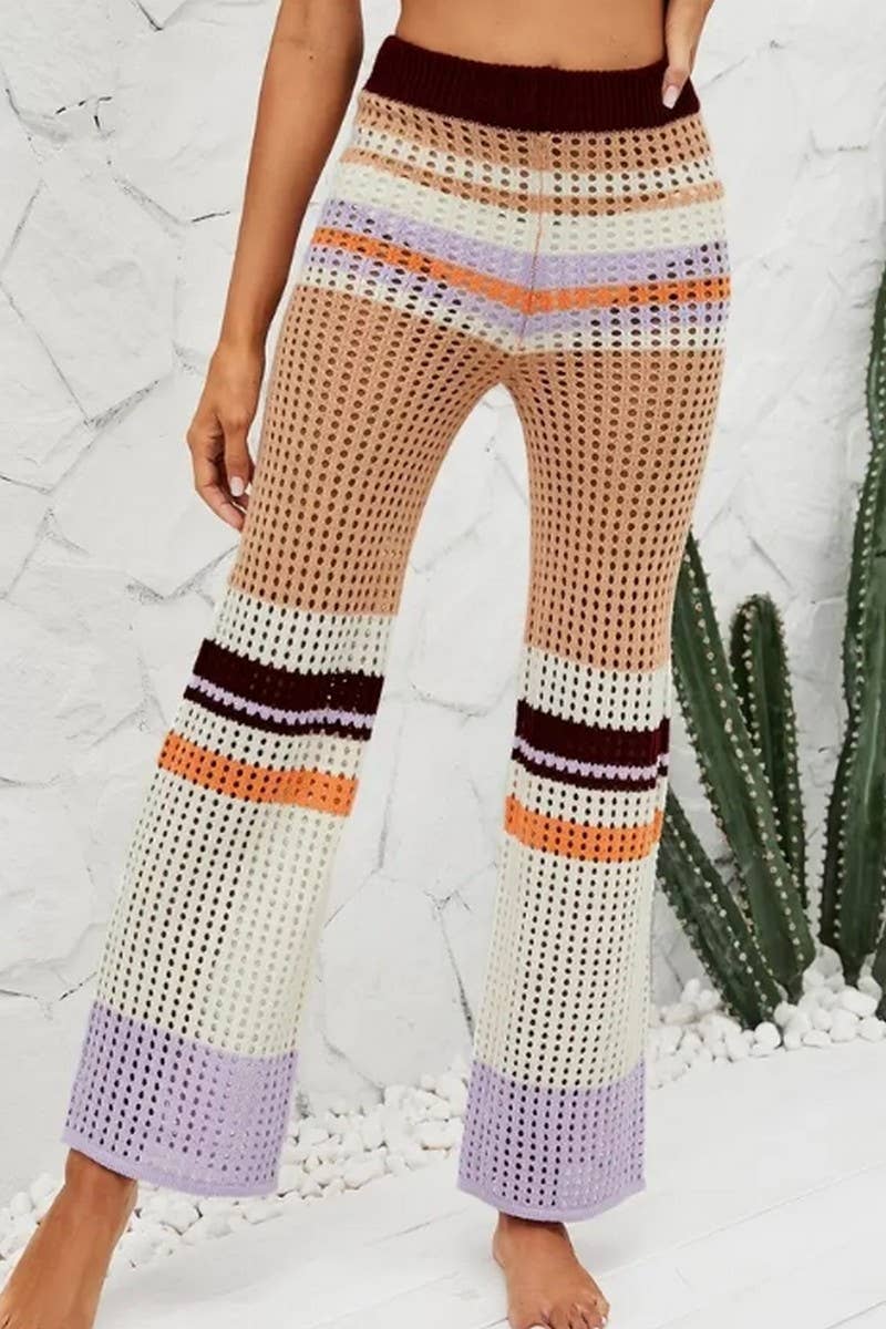 CWBLP1845_SUMMER FASHION STITCHING HOLLOW CASUAL TROUSERS