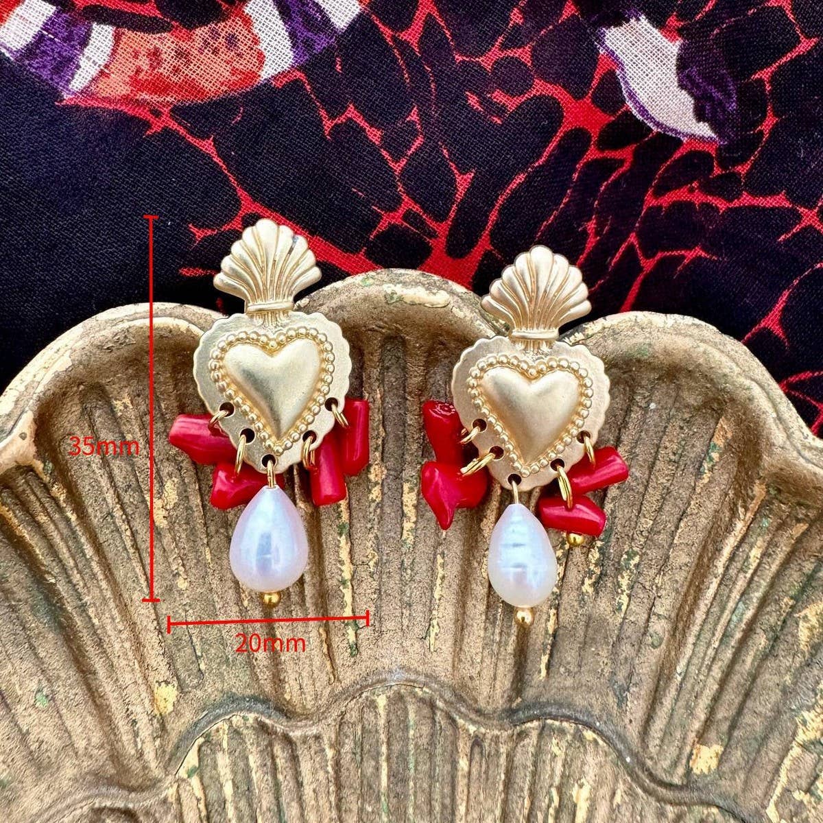 Trendy Designer Heart Stainless Earrings