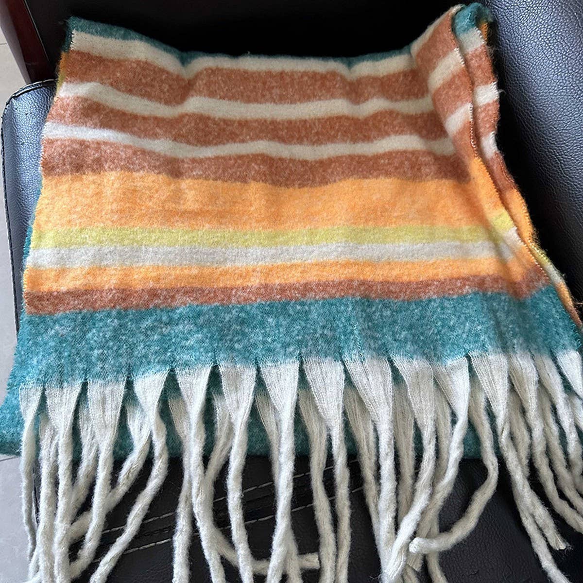 Stripe Scarf ??Cozy Faux Cashmere Winter Wrap_CWASC2359