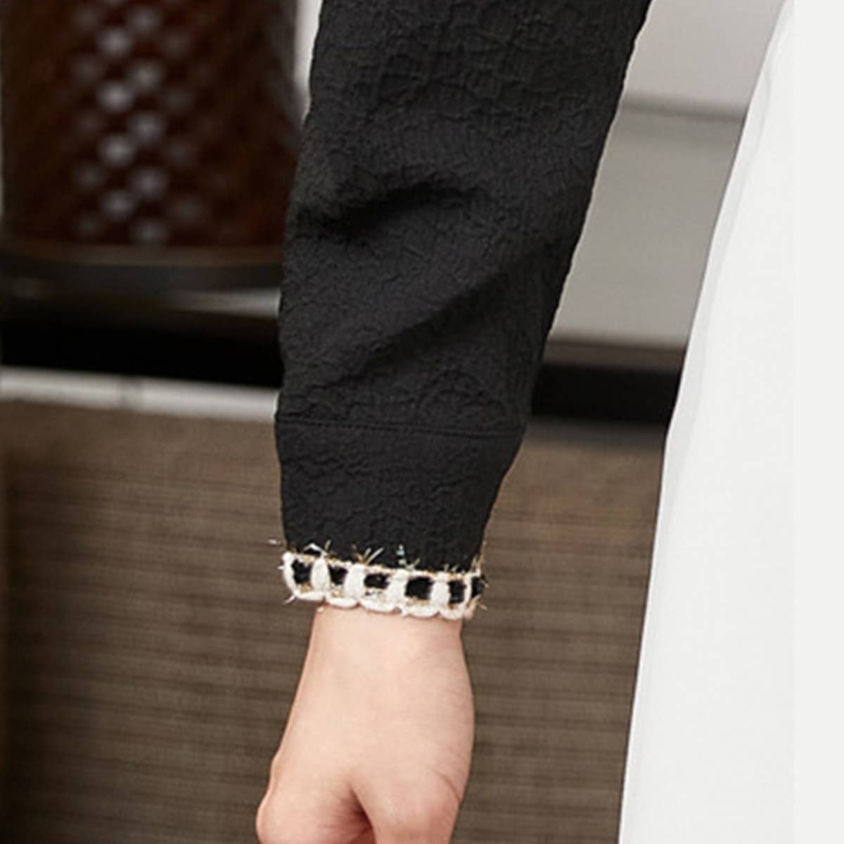 JACQUARD CHIFFON BLOUSE FOR WOMEN