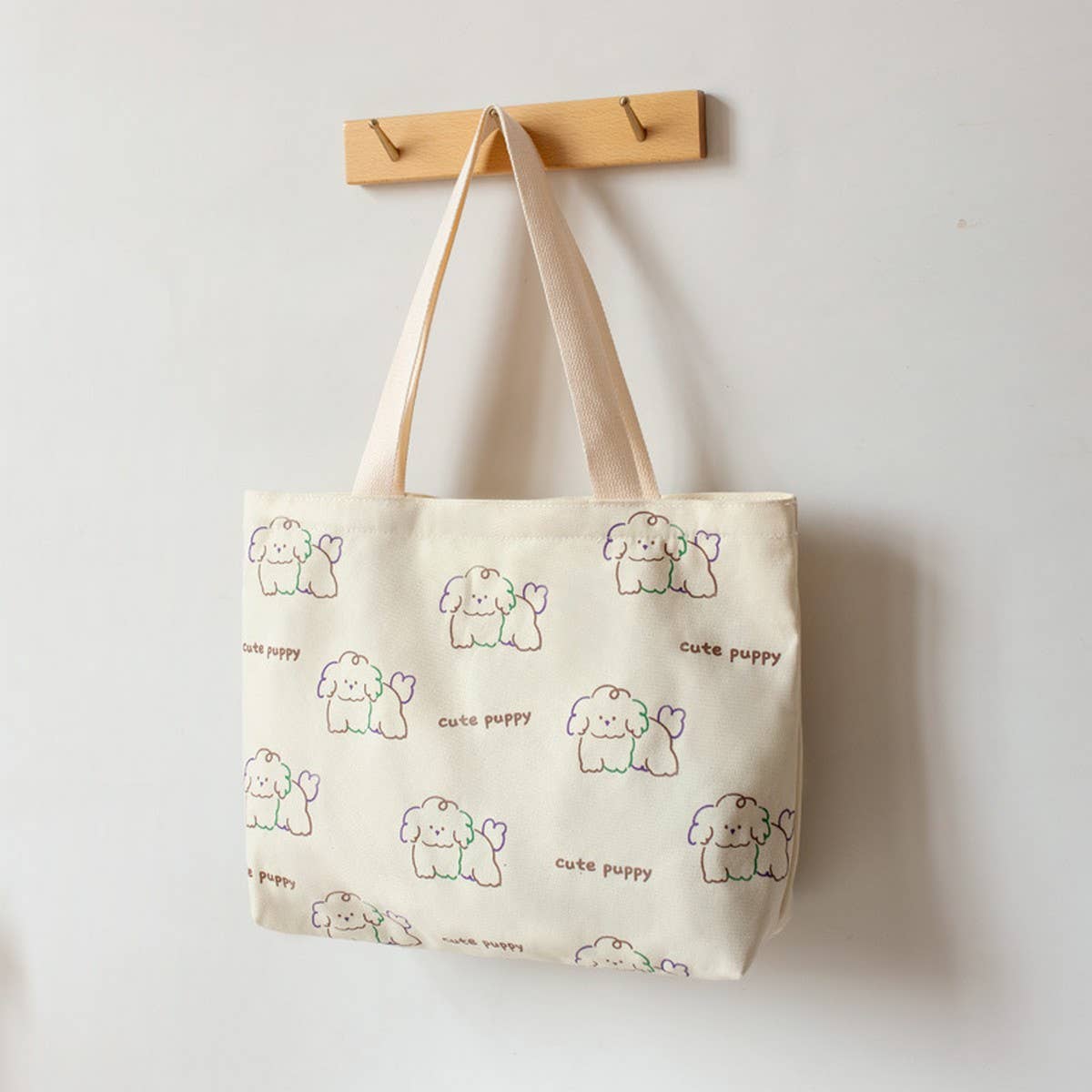 Cute Cartoon Canvas Tote Bag for Girls, Large_CWAB5659