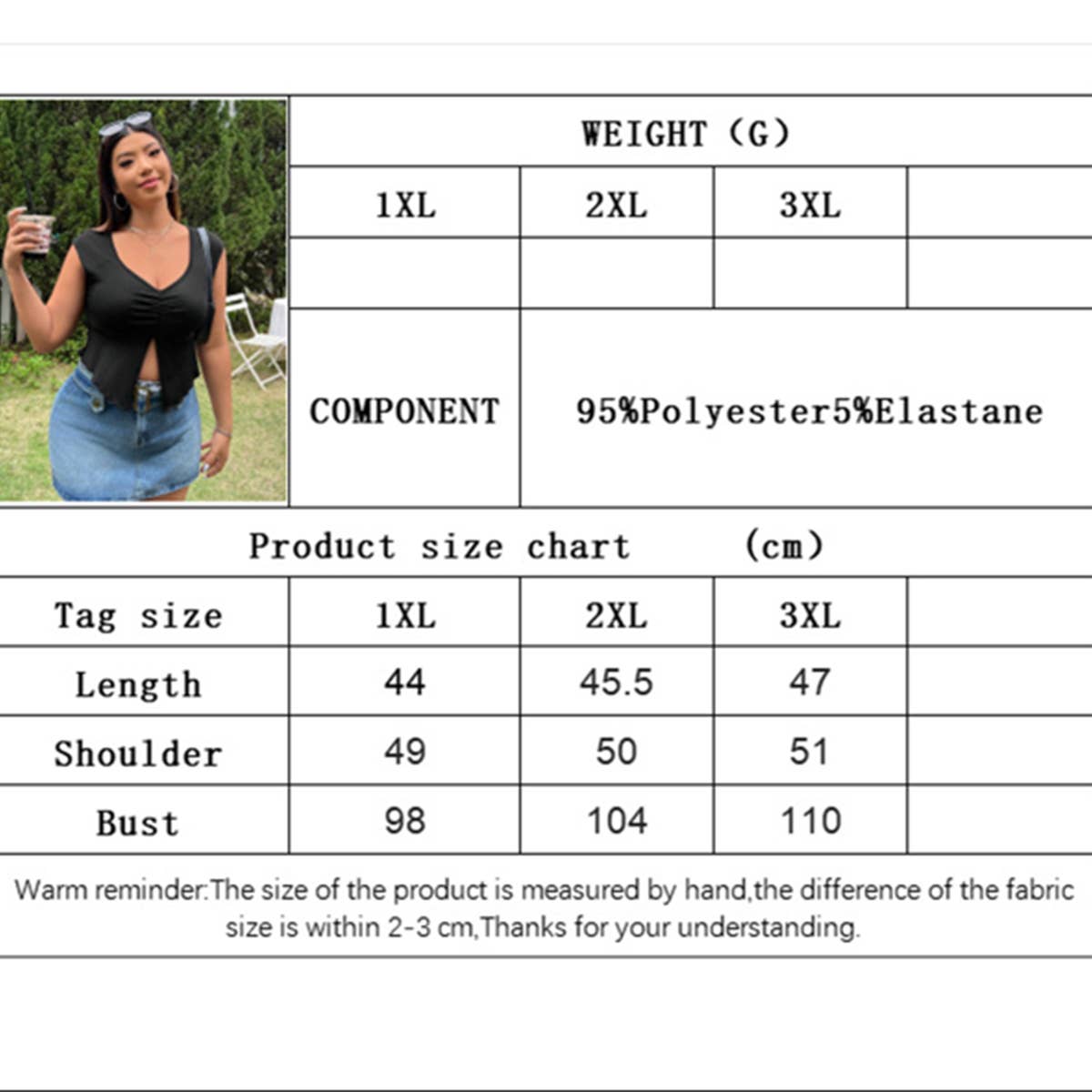 Sexy V-Neck Knit Sleeveless Top for Summer