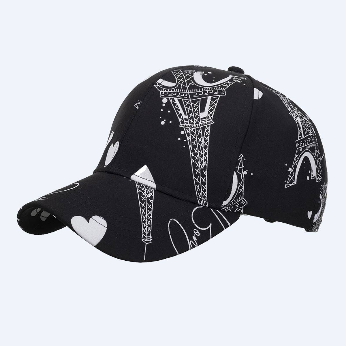 CASUAL LOVE TOWER PRINT BASEBALL CAP_CWAH1181