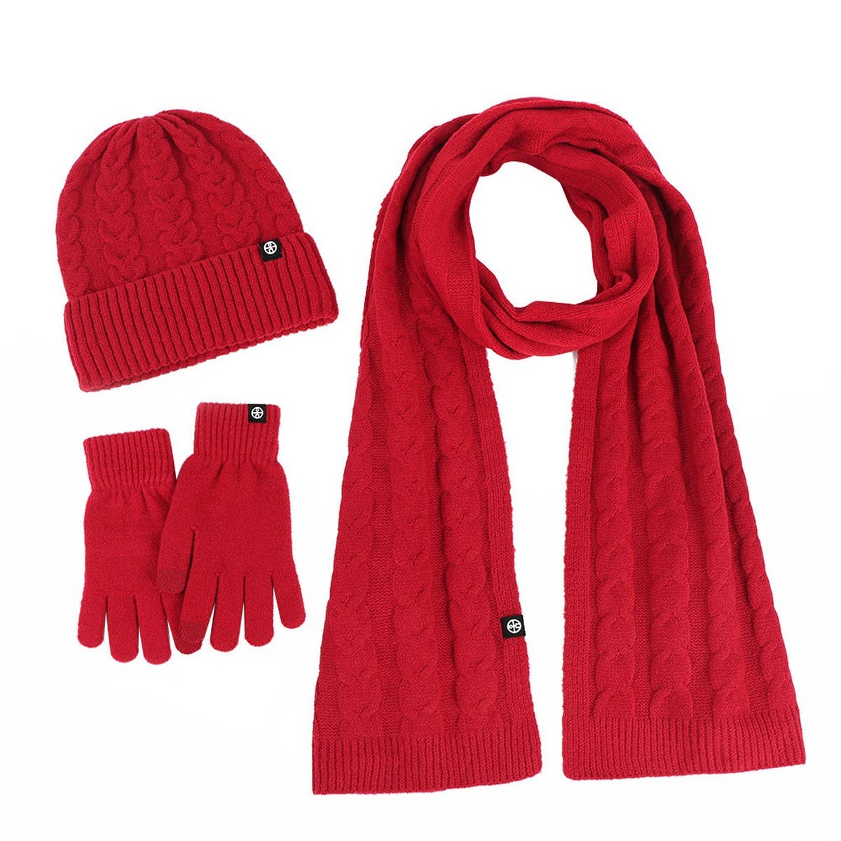 WINTER OUTDOOR WARM KNITTED THREE-PIECE SUIT