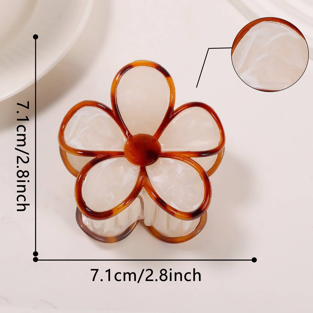 GOLD FLORAL FLOWER HAIR CLAW CLIPS FOR FALL_CWAHA0681