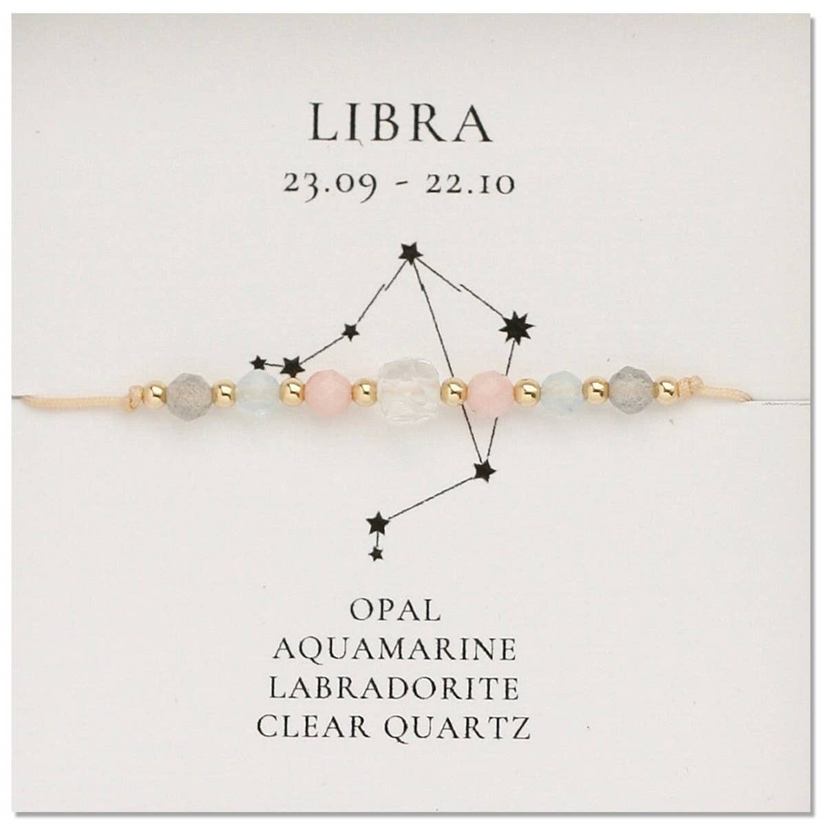 NATURAL STONE COMBINATION ZODIAC BEADED BRACELET_CWAB4627