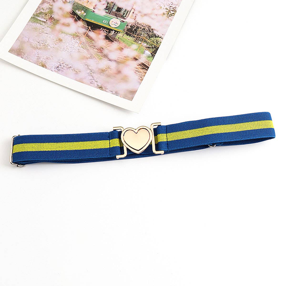 LOVE ALLOY ELASTIC BAND ELASTIC WOVEN CANVAS BELT_CWABE0680