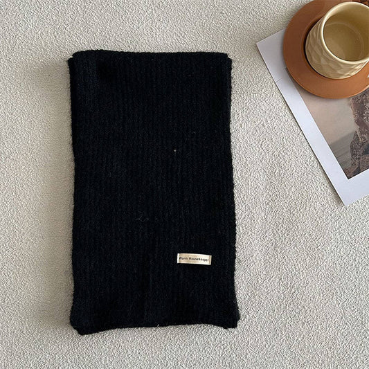 Winter solid wool blend scarf - soft and versatile