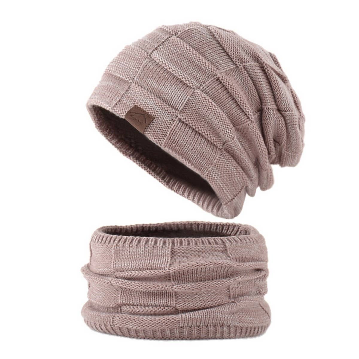 WINTER WARM EARMUFFS HAT AND SCARF TWO-PIECE SET