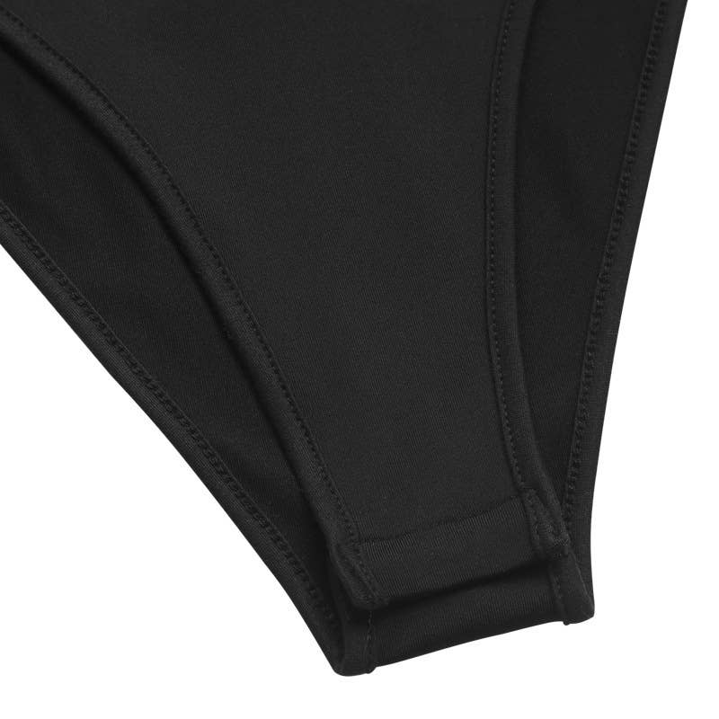 Solid-color mesh spliced V-neck jumpsuit