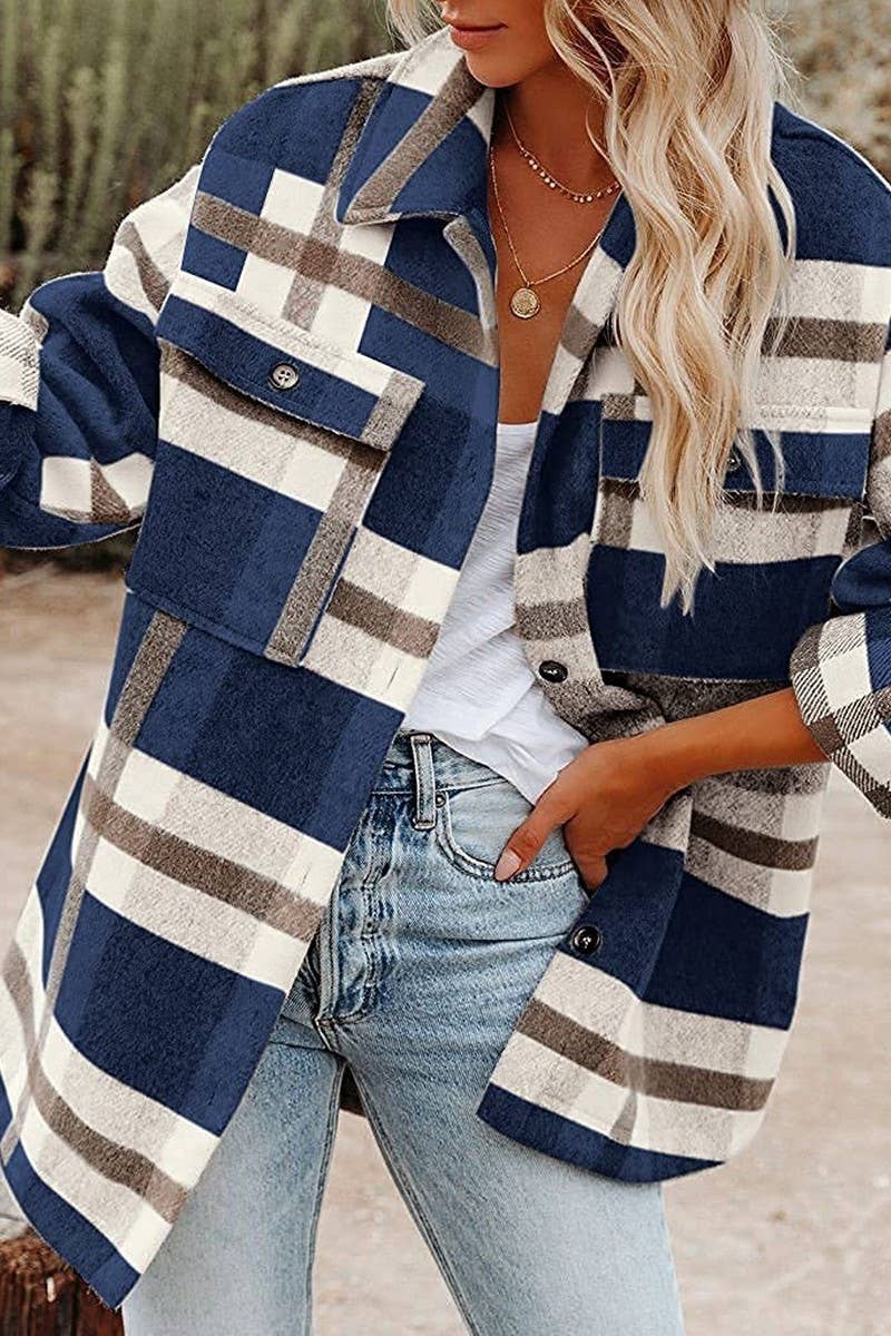 CWOCO0273_PLAID POCKET BUTTON FLANNEL SHIRT JACKET