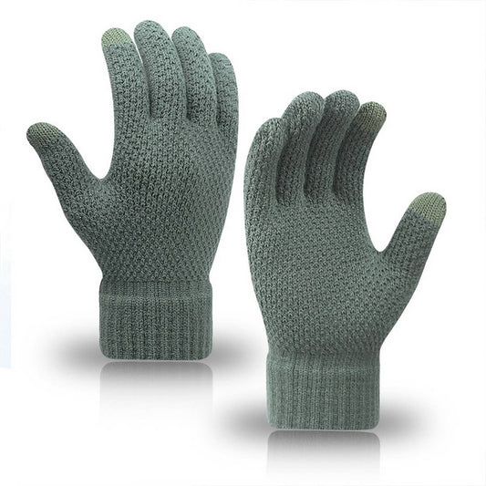 Men Women Knit Gloves ? Warm Thick Touch Tips_CWAG0224