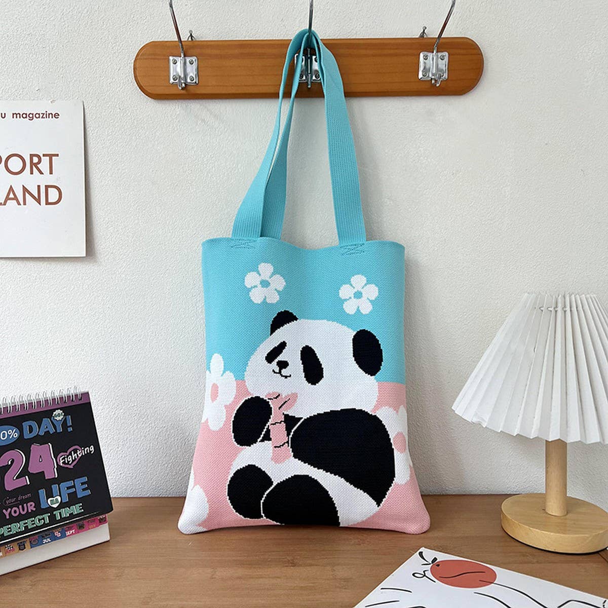 PANDA NEEDLE BAG CROSSBODY WOVEN SHOULDER BAG_CWAB3070